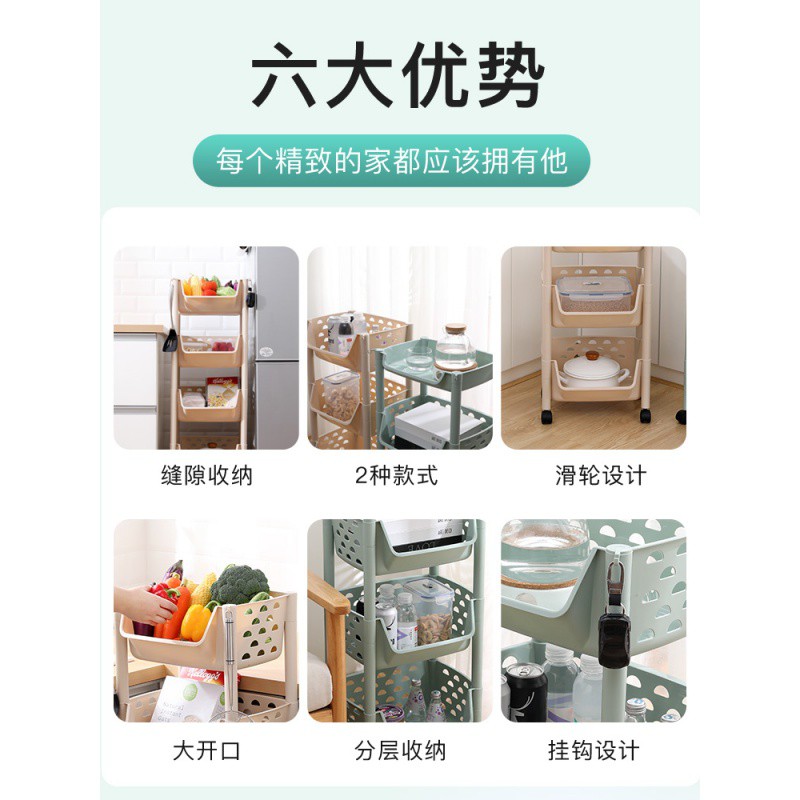 厨房置物架落地多层菜架菜篮子玩具收纳架蔬菜储物筐用品家用大全收纳层架 三维工匠高清大图