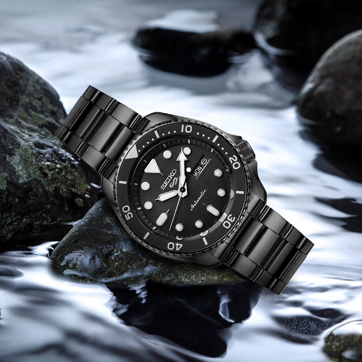 SEIKO精工5号官方正品手表男日本绿水鬼机械表高清大图