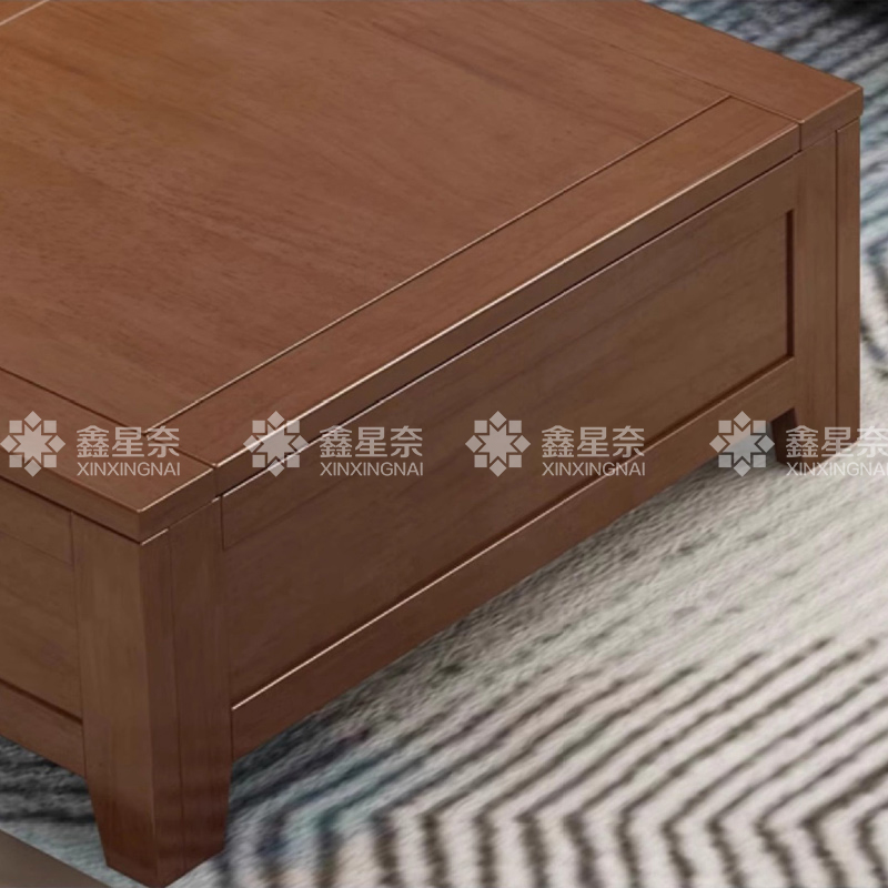 鑫星奈XXN4031207 实木沙发简约冬夏两用客厅沙发 四人贵妃位高清大图