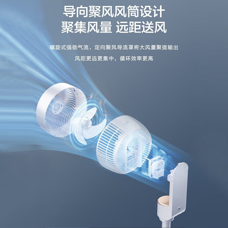 苏泊尔(SUPOR)空气循环扇 家用立式节能落地扇 风扇安静低噪 卧室宿舍台式 摇头电扇 EFC-101A-18