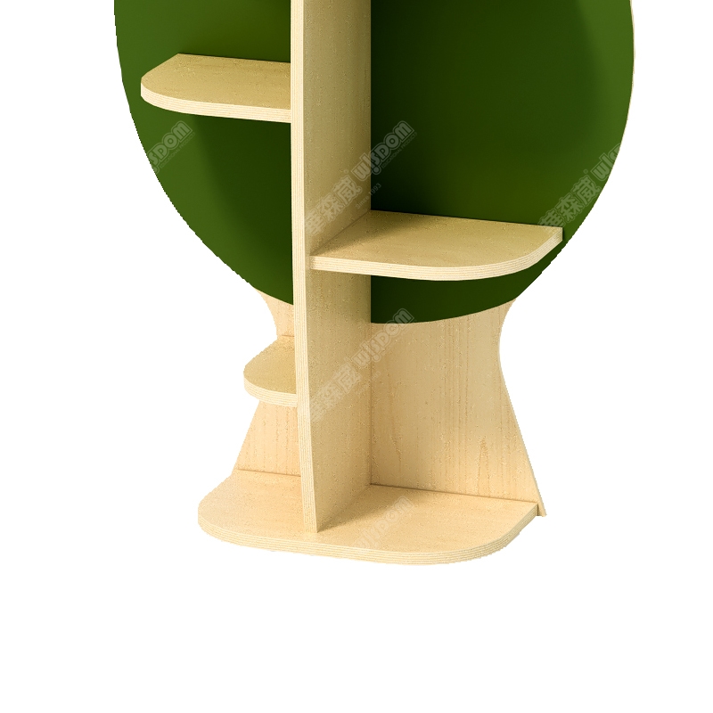 树木造型挂墙书柜 - 单树丛高清大图