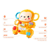 澳贝多功能防侧翻助步车宝宝手推车踏行可座12M+新小猴助步踏行车461170