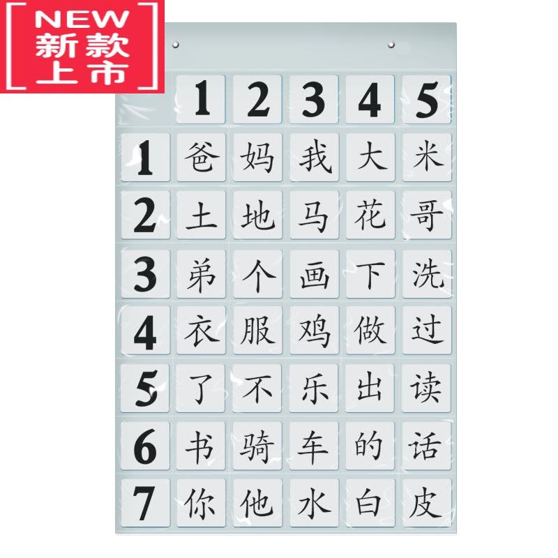 可莉允幼儿童宝宝 透明挂袋 汉字早教识字 放卡片袋 插卡片袋图片