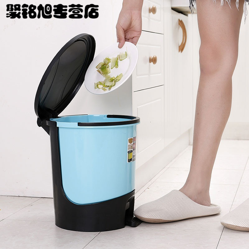 卫生间垃圾桶脚踏翻盖创意卧室家用客厅厨房有带盖大号厕所垃圾桶清洁用品工具垃圾桶