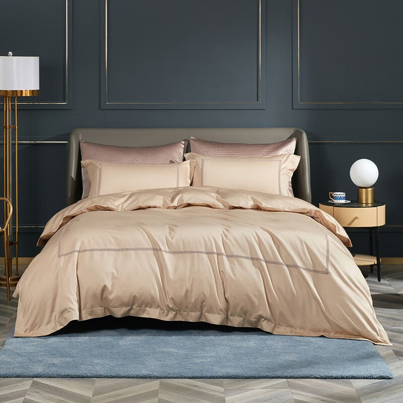 罗莱家纺(LUOLAI) 珊妮100支全棉贡缎四件套