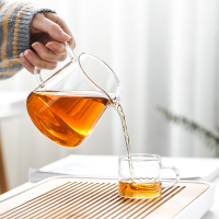 苏氏陶瓷(SUSHI CERAMICS)玻璃茶具套装 储水竹木茶盘高硼璃泡茶壶茶杯组合