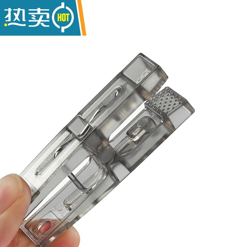 敬平铝多夹子衣架家用内衣袜子晾衣架婴儿衣服架子宝宝衣挂晒衣架 6夹透白 1个衣夹高清大图