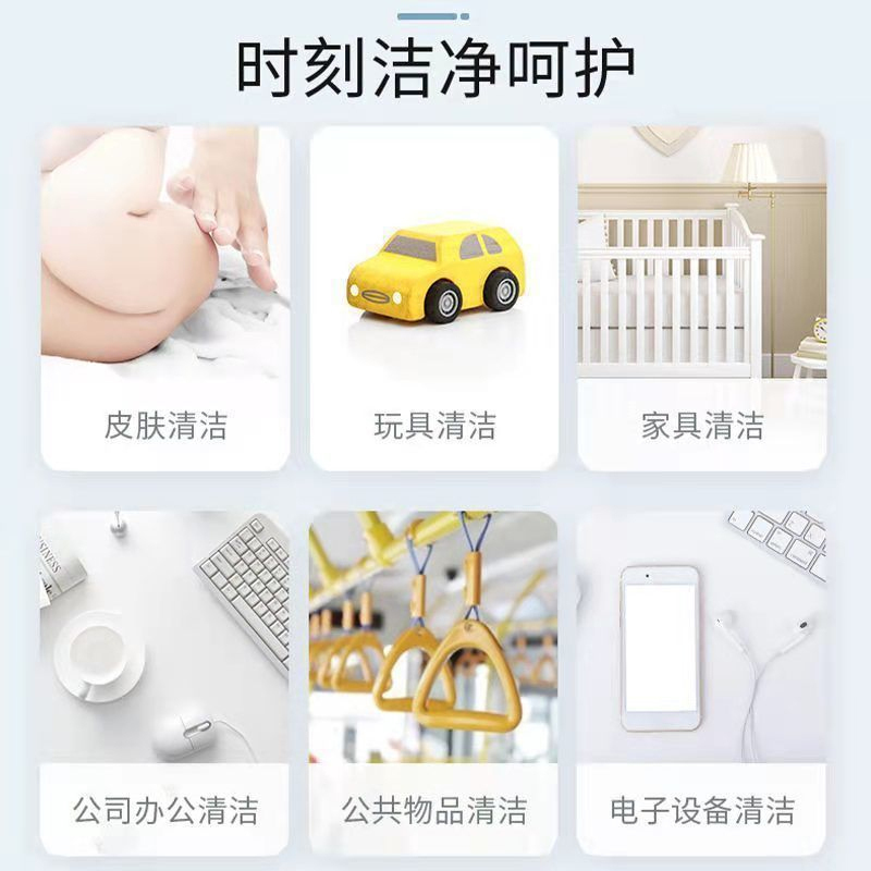 [补贴10%][400片/5包装]含75度酒精消毒湿巾办公家用卫生杀菌专用湿纸巾大包婴儿手口湿巾高清大图