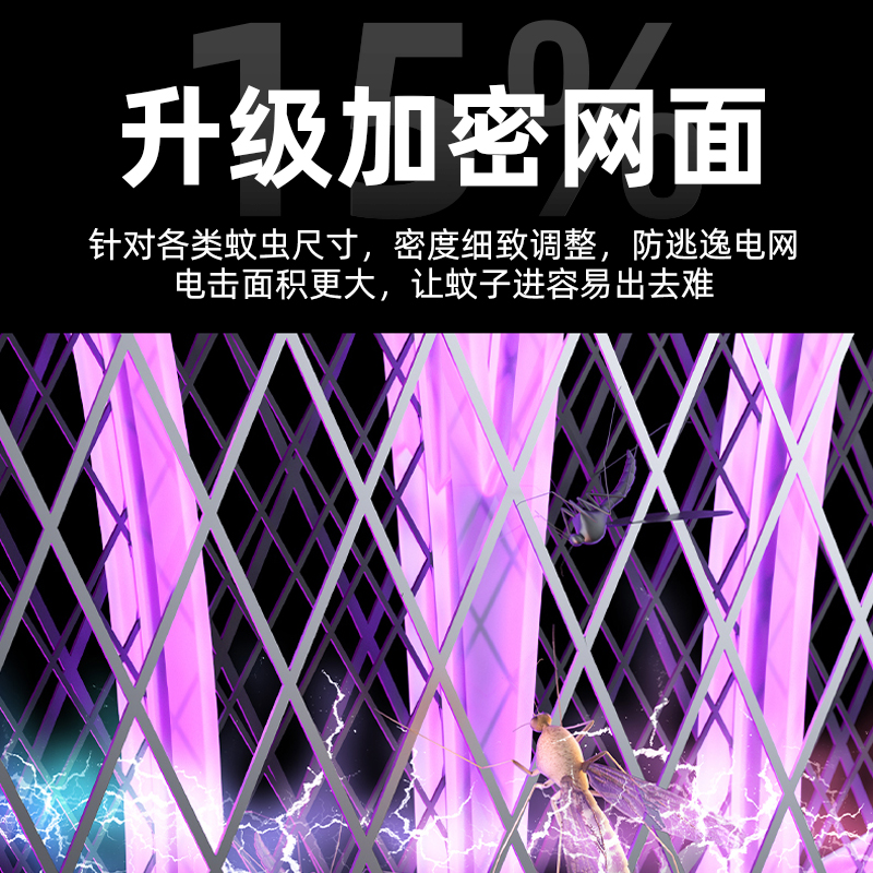 [补贴10%]电蚊拍二合一充电式家用锂电池多功能强力灭蚊拍苍蝇拍自动灭蚊灯高清大图