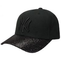 2019春夏新款正品MLB洋基道奇队棒球帽防晒遮阳帽NY黑色亮片男女鸭舌帽子