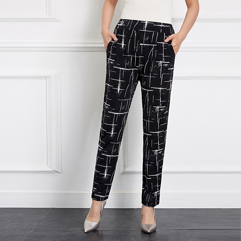 秋季哈伦裤女裤九分萝卜裤韩版宽松大码弹力小脚裤显瘦胖mm休闲裤