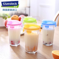 三光云彩(GLASSLOCK)普通玻璃水杯茶杯牛奶杯 果汁杯 红色 RC105 500ml