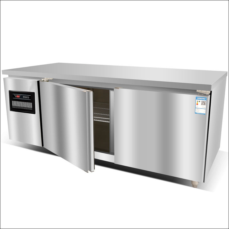 未易 冰柜卧式平冷工作台四门冰箱风冷不锈钢地柜操作台