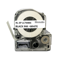 e代经典36mm白底黑字标签色带 适用 爱普生EPSON LW1000P;锦宫SR900C LK-7WBN