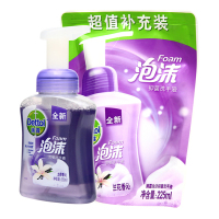 滴露(Dettol)泡沫抑菌洗手液兰花香沁250ml+225ml特惠装 儿童洗手液 易冲洗
