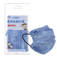 英科医疗 樱桃小丸子联名口罩 医用外科口罩 三层防护含熔喷层 莫兰迪蓝色 10只/袋 5袋