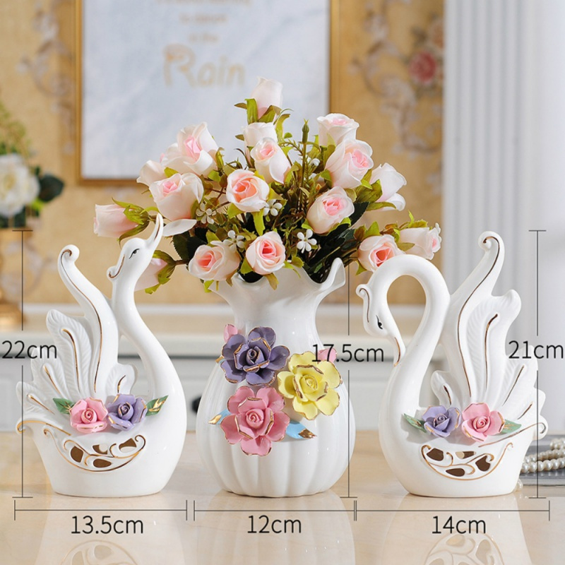 摆件陶瓷结婚新婚礼品情人节家居装饰电视柜客厅创意 三维工匠 情侣