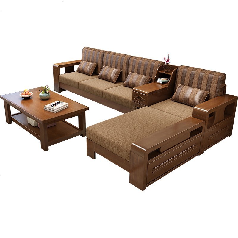 彬蔚彬蔚新中式实木沙发组合现代简约客厅家具小户型可拆洗带储物木质
