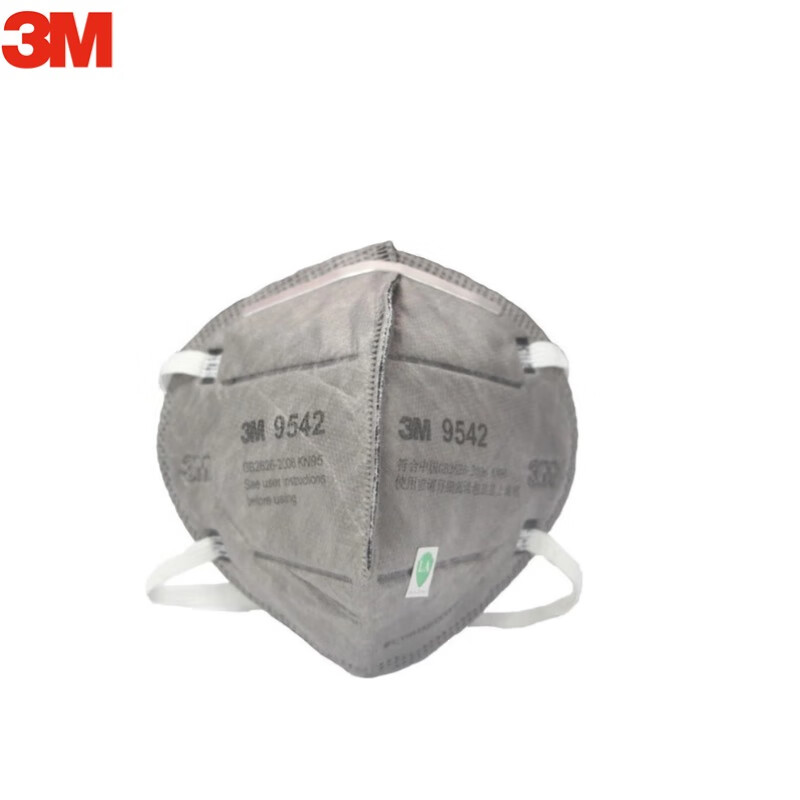 3M 9542 KN95活性炭口罩(头带式) 25只/盒 单位:盒