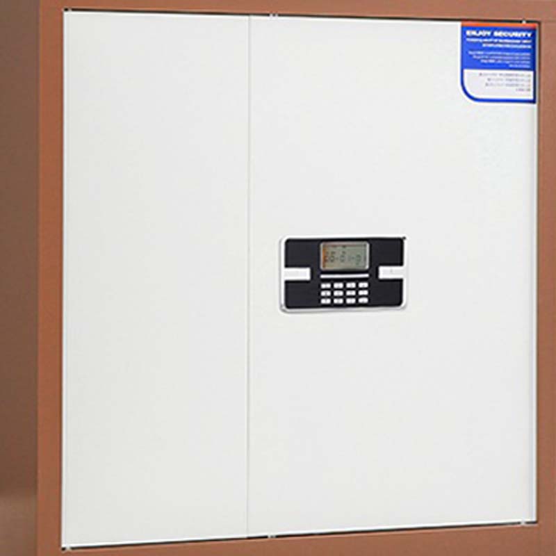 湘渭保密柜财务档案柜文件柜办公室资料储物柜保险柜矮柜咖白-电子密码锁高清大图