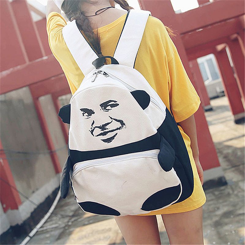 暴走漫画恶搞金馆长个性表情背包搞笑男女学生书包创意女包双肩包大号