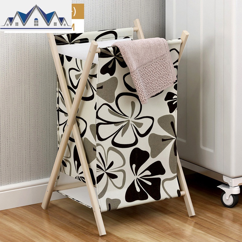 脏衣篓脏衣服收纳篮布艺折叠洗衣篮客厅玩具衣服收纳整理篮 三维工匠 大号白底大花