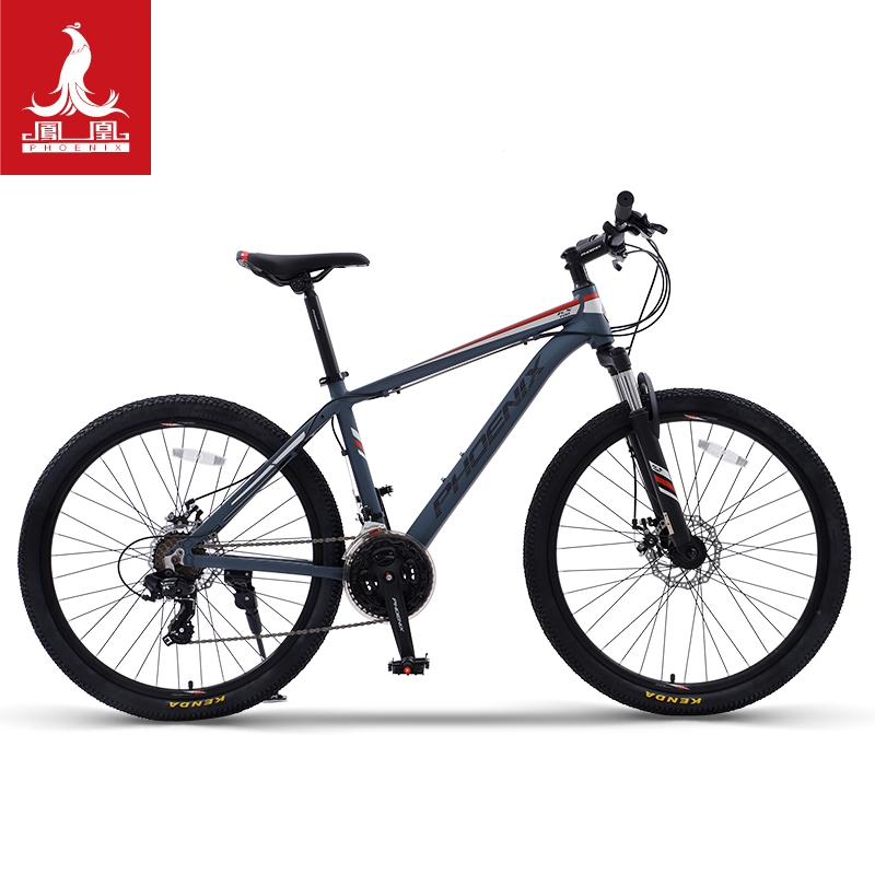 凤凰phoenix山地车铝合金26寸变速单车轻便双减震赛车kx700