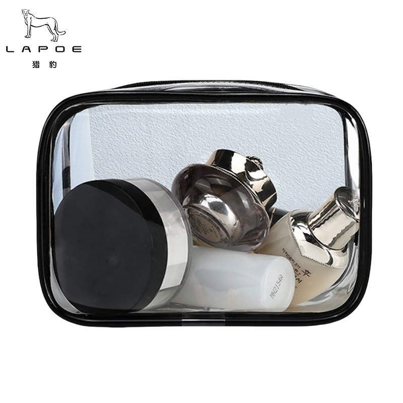 猎豹 防水透明收纳袋拉链袋化妆洗漱包中号M-18*12*6cm/个高清大图