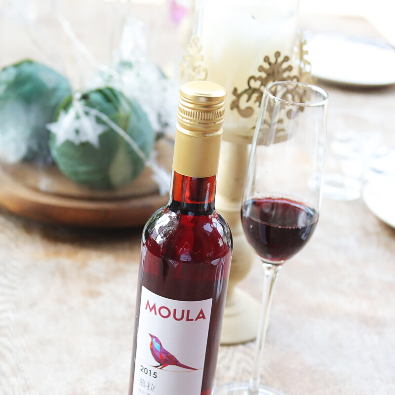 慕拉(MOULA)冰红甜型葡萄酒赤珠霞甜葡萄酒 500ml*6瓶