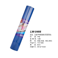 兰威LW-0466TPE瑜伽垫(双层双色)颜色随机发