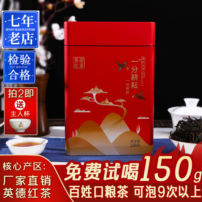 一分耕耘 英德红茶商务礼盒罐装 英红九号茶叶 功夫红茶一级250g/500g罐装 节日送礼茶高清大图