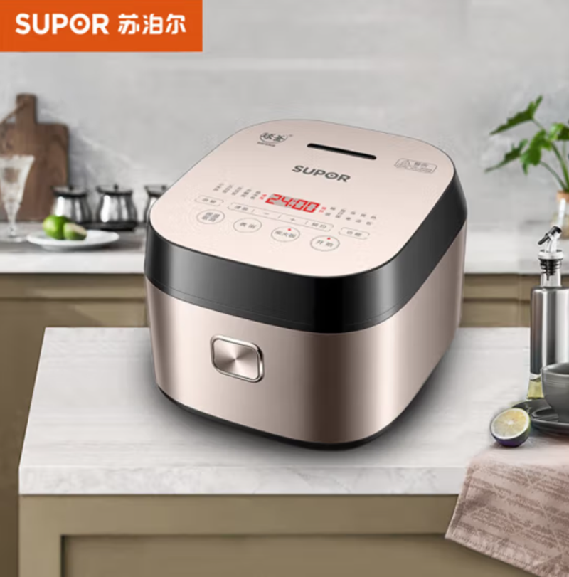苏泊尔 4L球釜内胆2-6人触控面板多功能家用智能电饭煲SF40FC77