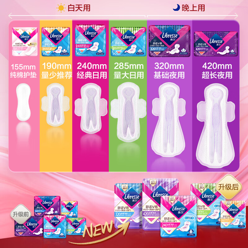 薇尔 舒适V感240日用10片极薄棉柔卫生巾高清大图