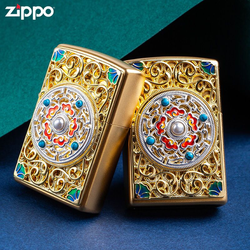 苏宁自营新款正版之宝打火机原装zipoo正品花丝祥云男士创意zippo