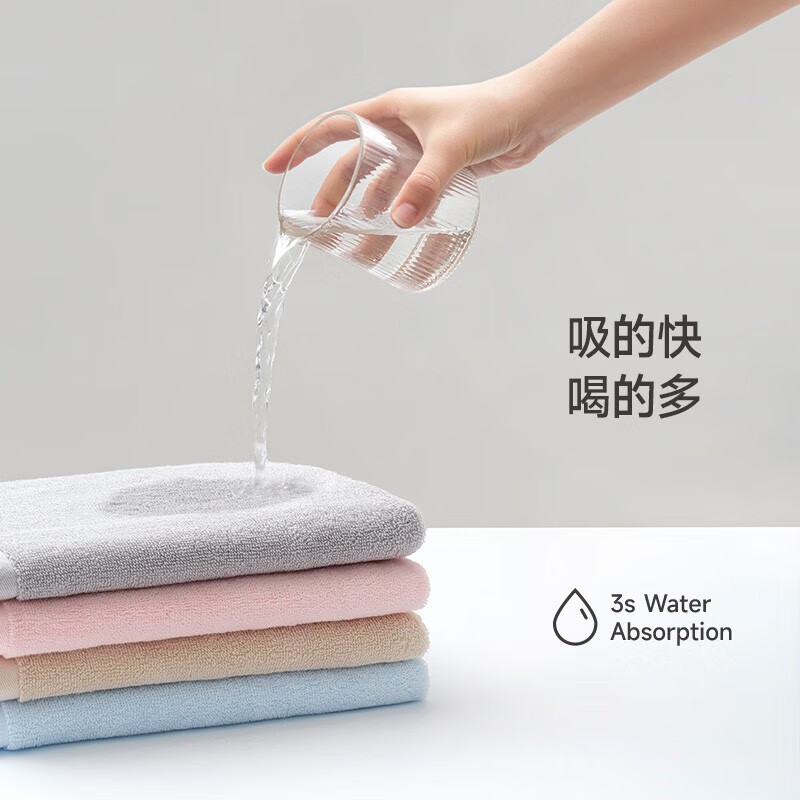最生活(a-life)方巾·国民系列 新疆长绒棉吸水加厚小毛巾 A-1184 蓝色高清大图