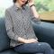 2020春秋新款修身格子衬衣女打底衫休闲上衣土薄款夏短款长袖衬衫 蓝色格子短袖 S 90斤以下