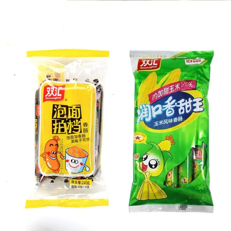 双汇泡面搭档香肠 240g/袋 即食火腿肠 休闲零食小吃 方便面泡面搭档 舔碗