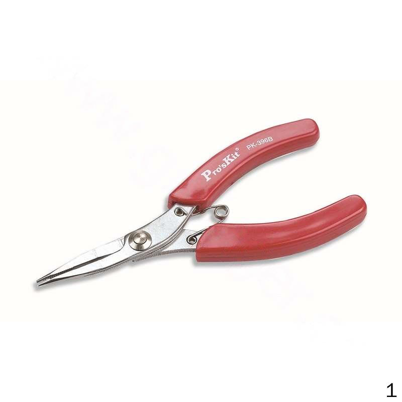 宝工( Pro’sKit) 1PK-396B 不锈钢红柄有牙尖嘴钳(130mm) 1把