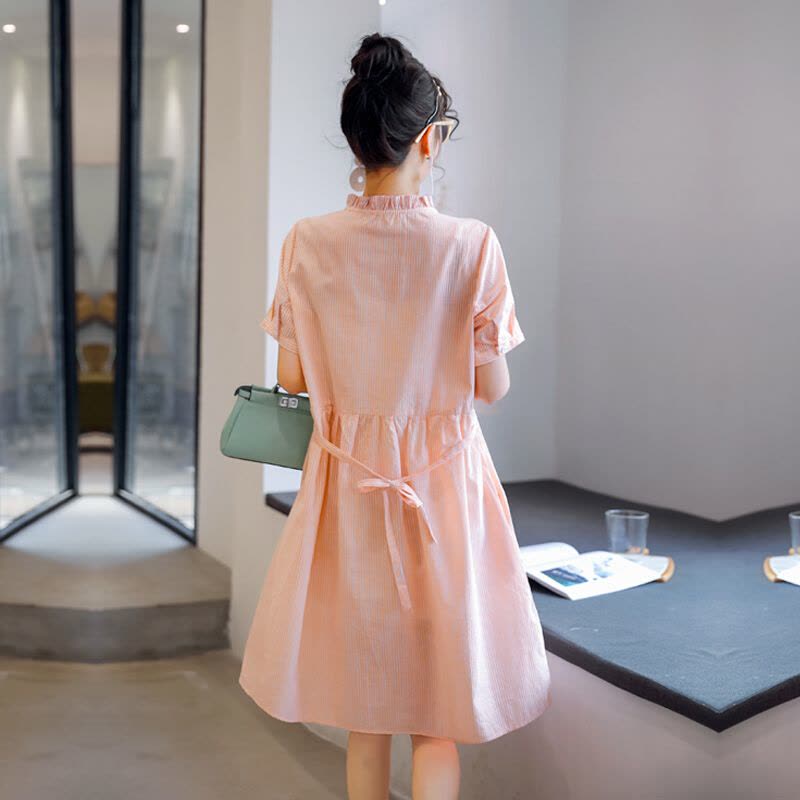 迪鲁奥(DILUAO)新款孕妇连衣裙2021夏韩版短袖孕妇裙中长款孕妇连衣裙夏季裙子图片