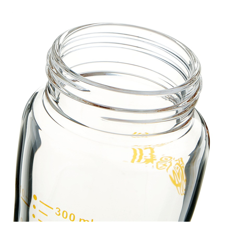 爱得利IVORY婴儿奶瓶带吸管手柄宽口奶瓶玻璃奶瓶150ml A100