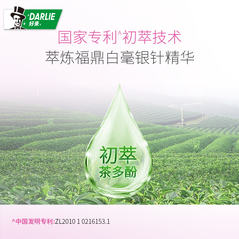 DARLIE好来(原黑人)牙膏茶倍健茉莉白茶190g防蛀健齿清新口气护龈