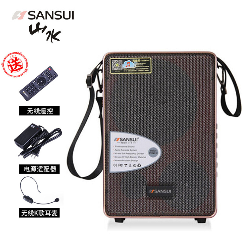 山水（SANSUI） SG4-06 广场舞音响 户外移动拉杆音响 蓝牙会议音箱 无线自动追频麦克风（不带拉杆）