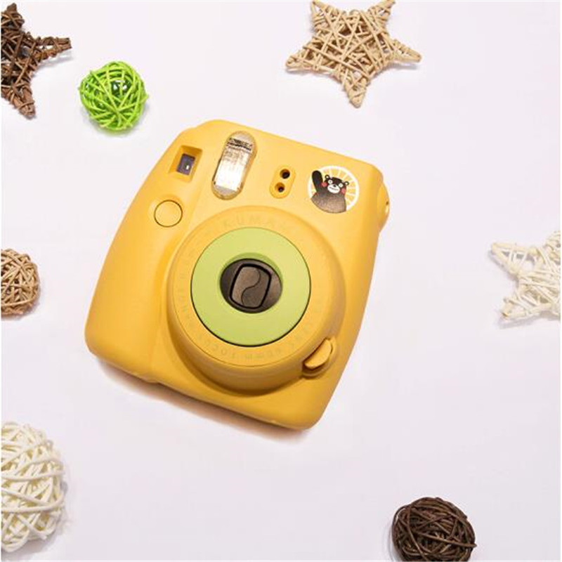 富士(FUJIFILM)INSTAX 一次成像相机立拍立得 mini8 熊本熊套装 黄色 (含10张相纸)