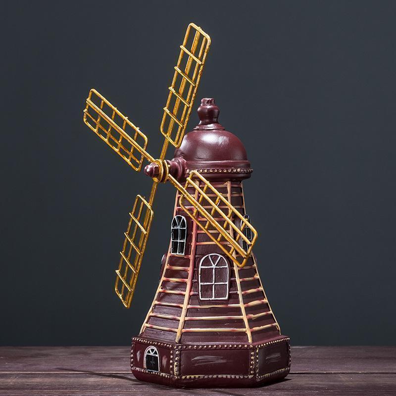 美帮汇美式乡村荷兰风车模型摆件酒吧咖啡客厅店铺装饰品创意摆设礼品高清大图