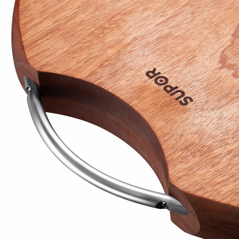 苏泊尔(SUPOR)菜板砧板乌檀木天然整木加厚圆形菜板可剁骨实木案板家用面板擀面W3935AC1高清大图