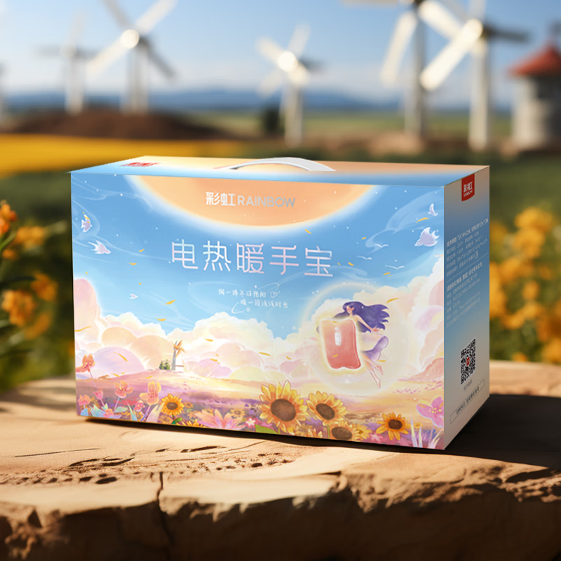 彩虹 货号:T614 电热暖手宝热水袋蓝色