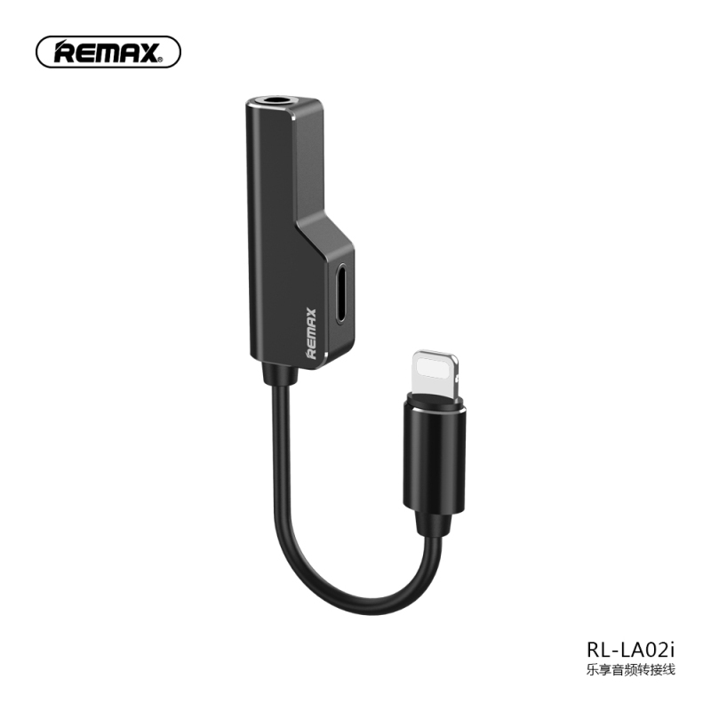 REMAX 乐享 双Lt 音频转接线 iPhone 手机同时充电听歌 白色