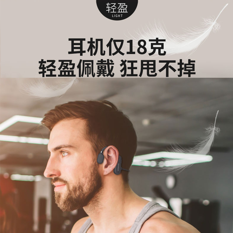 COOWOO 双听气传导运动蓝牙耳机OPENEAR Duet灰色高清大图