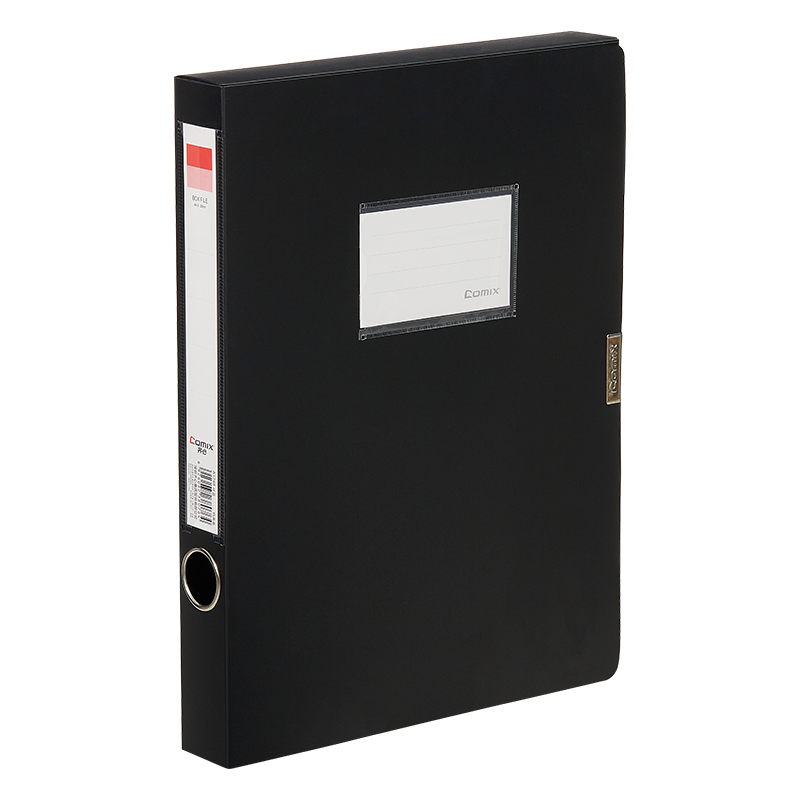 齐心（COMIX） A1248 超省钱PP档案盒 A4 35mm 黑 单位：个高清大图