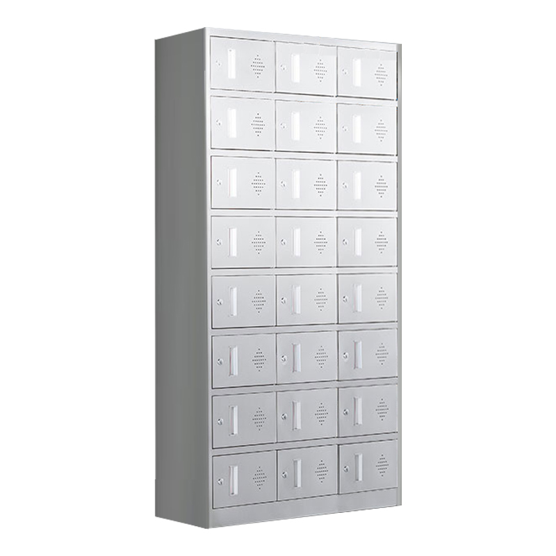 东升顺不锈钢更衣柜员工衣柜储物柜更衣室储物柜304二十四门储物柜高清大图